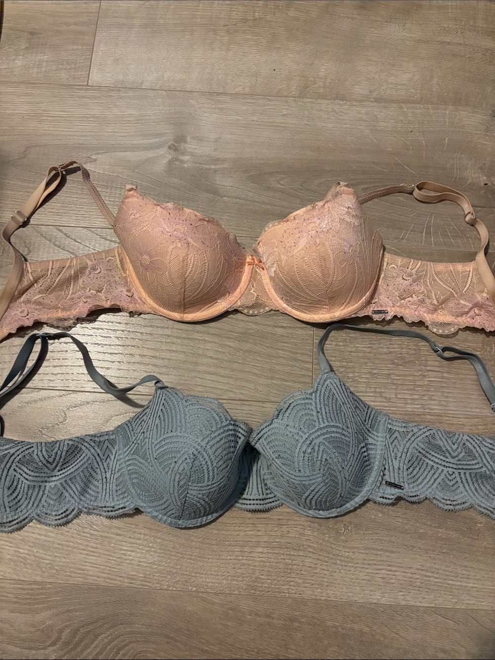 Underwire La Vie En Rose Bra Bundle- Peach and Sage